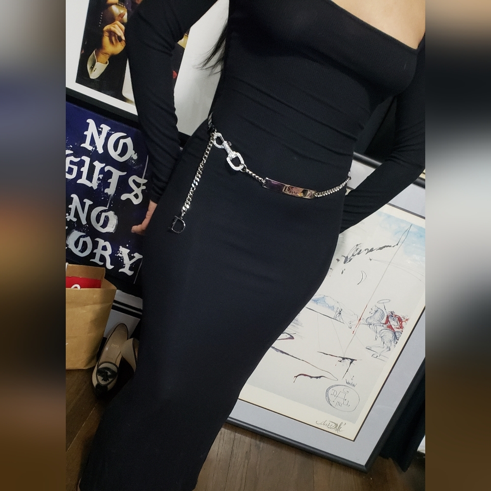 Christian Dior by Galliano Hardcore Mousqueton Chain Belt Noir 85 w/ Box (2004) - Picture 17 of 17